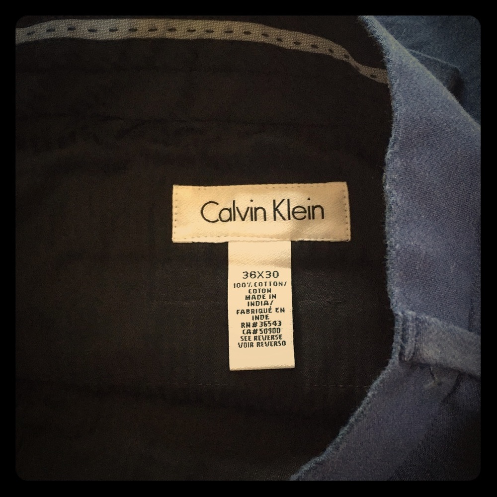 Calvin Klein Dark Blue Chinos, 36x30